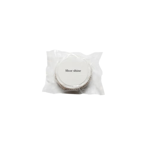 Hotel Shoe Shine Pad in round white disc